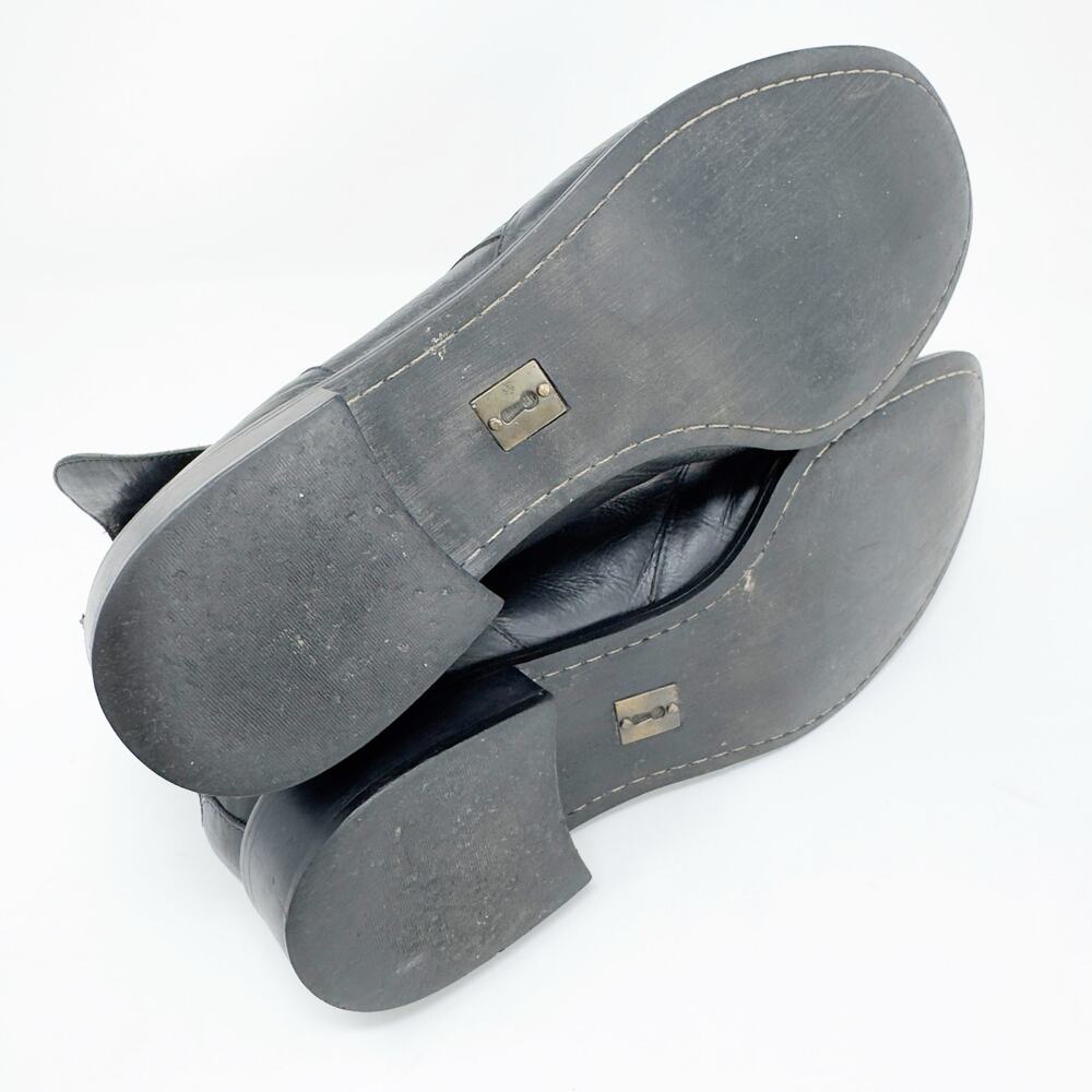 Schuler & Sons Philadelphia Womens Suede Contrast Cuff Leather Black Booties 9B - Picture 5 of 7